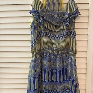 My Story Blue Yellow Short Dress